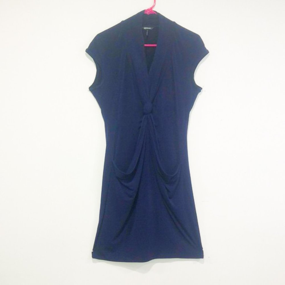 Daisy Fuentes (S) deep purple blue ‘knot’ dress!💙